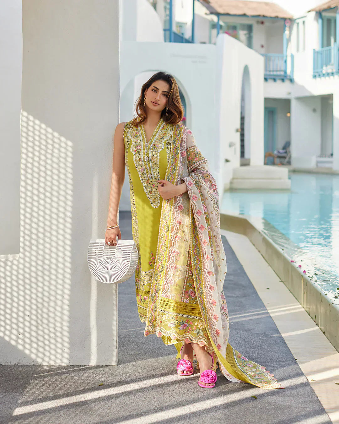 Faiza Saqlain | Liliana Luxury Lawn 24 | Estera - Ladies Clothes - Maria Faisal