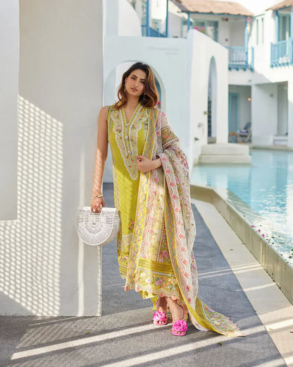 Faiza Saqlain | Liliana Luxury Lawn 24 | Estera - Ladies Clothes - Maria Faisal