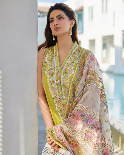 Faiza Saqlain | Liliana Luxury Lawn 24 | Estera - Ladies Clothes - Maria Faisal