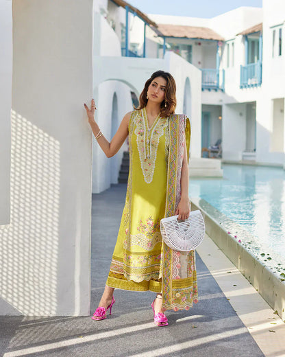 Faiza Saqlain | Liliana Luxury Lawn 24 | Estera - Ladies Clothes - Maria Faisal