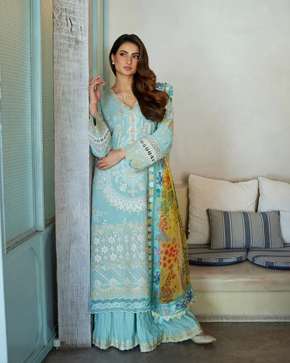 Faiza Saqlain | Liliana Luxury Lawn 24 | Galina - Ladies Clothes - Maria Faisal