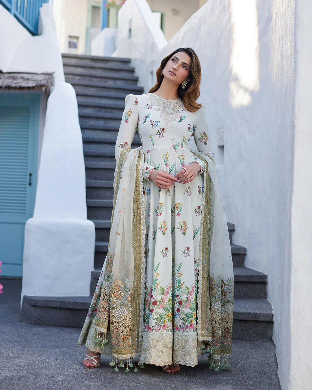 Faiza Saqlain | Liliana Luxury Lawn 24 | Avelina - Ladies Clothes - Maria Faisal