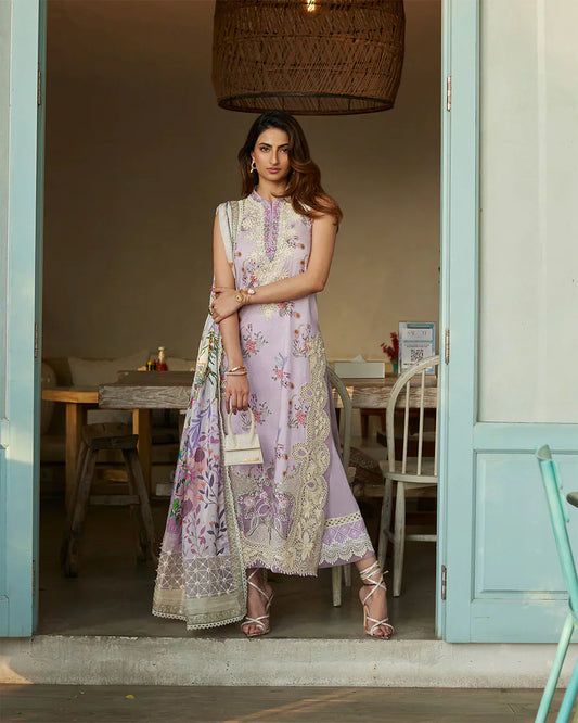 Faiza Saqlain | Liliana Luxury Lawn 24 | Nazeli - Ladies Clothes - Maria Faisal