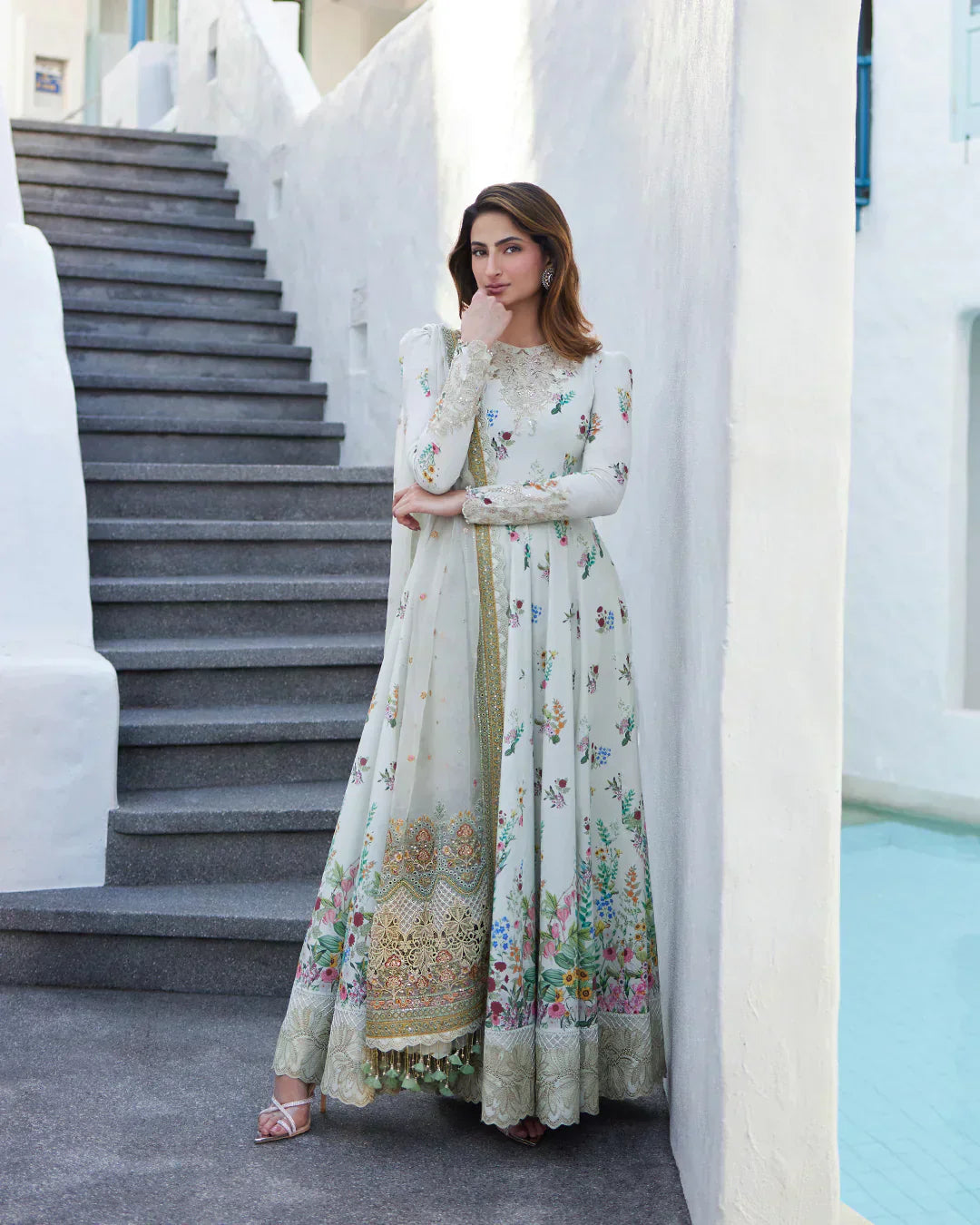 Faiza Saqlain | Liliana Luxury Lawn 24 | Avelina - Ladies Clothes - Maria Faisal