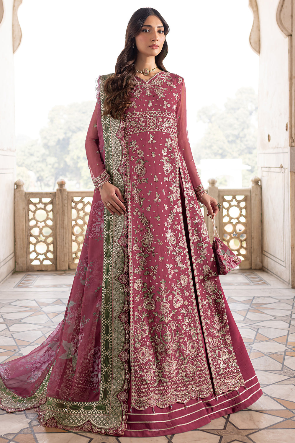 Farasha | Ritzier Wedding Formals |  Regal Rose - Designer Dress with Intricate embroidery and embellishments. Shop elegent wedding dress at Maria Faisal.