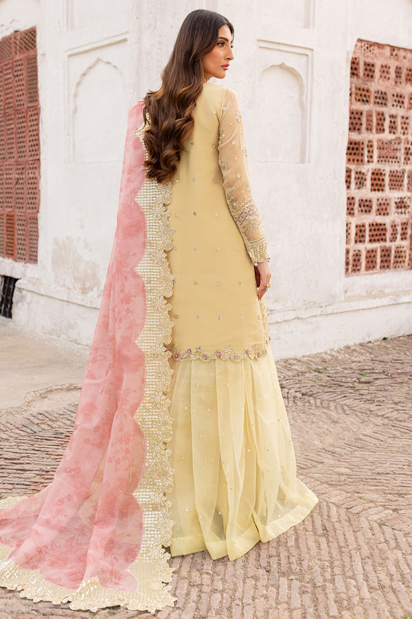Farasha | Ritzier Wedding Formals |  Marigold Bliss - Designer Dress with Intricate embroidery and embellishments. Shop elegent wedding dress at Maria Faisal.