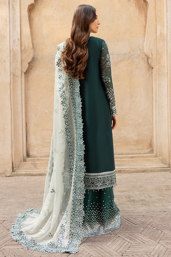 Farasha | Ritzier Wedding Formals |  Teal Dreams - Designer Dress with Intricate embroidery and embellishments. Shop elegent wedding dress at Maria Faisal.