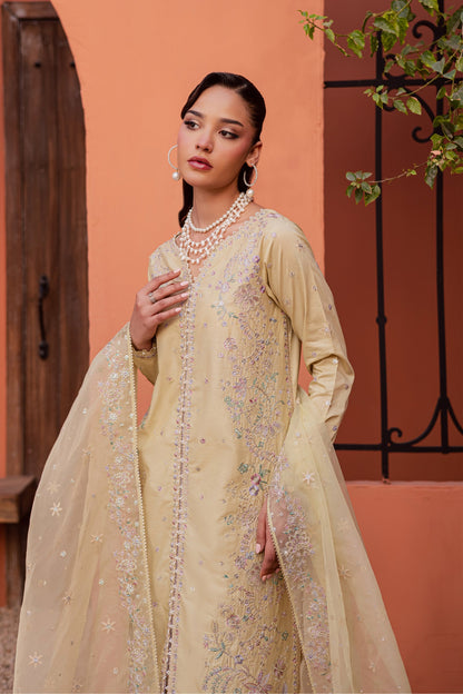 Batik | Festive Eid 26 | Felia - Luxury Dress - available at Maria Faisal in UK and USA.
