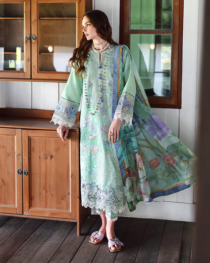 Mushq | The Secret Garden Lawn | Fernlore - Luxury Dress - available at Maria Faisal in UK and USA.