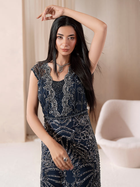Epoque | Reve Luxury Formals | Feu - Formal Dress - available at Maria Faisal in UK and USA.
