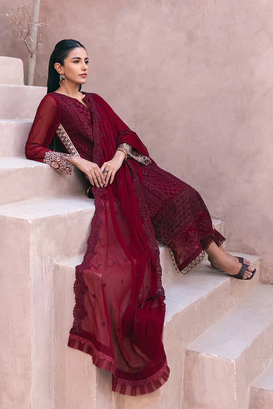 Azure | Embroidered Ensembles 3 Pcs | Fire Lily - Formal 