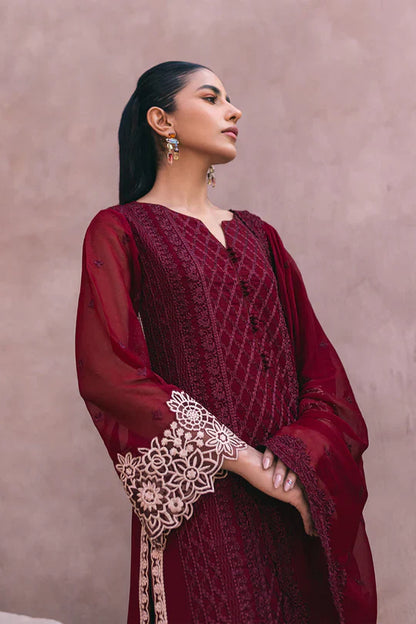 Azure | Embroidered Ensembles 3 Pcs | Fire Lily - Formal 
