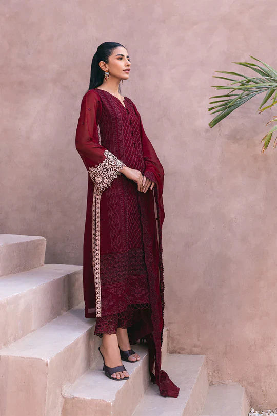 Azure | Embroidered Ensembles 3 Pcs | Fire Lily - Formal 