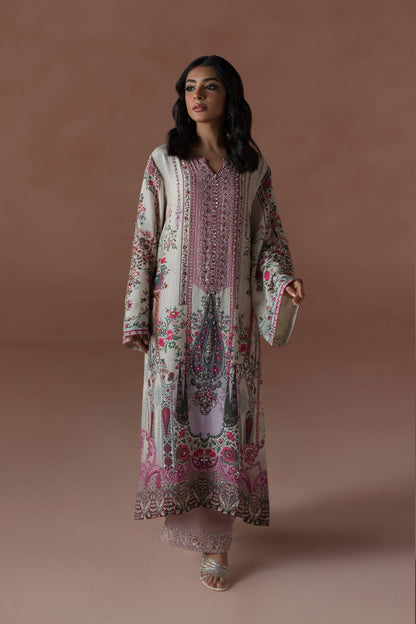 Ammara Khan | Flo 25 | Raspberry Cooler Long shirt Set (D-05) by Maria Faisal - Registered Vendor of : Ammara Khan - type : Ladies Clothes - 100% original wedding dresses