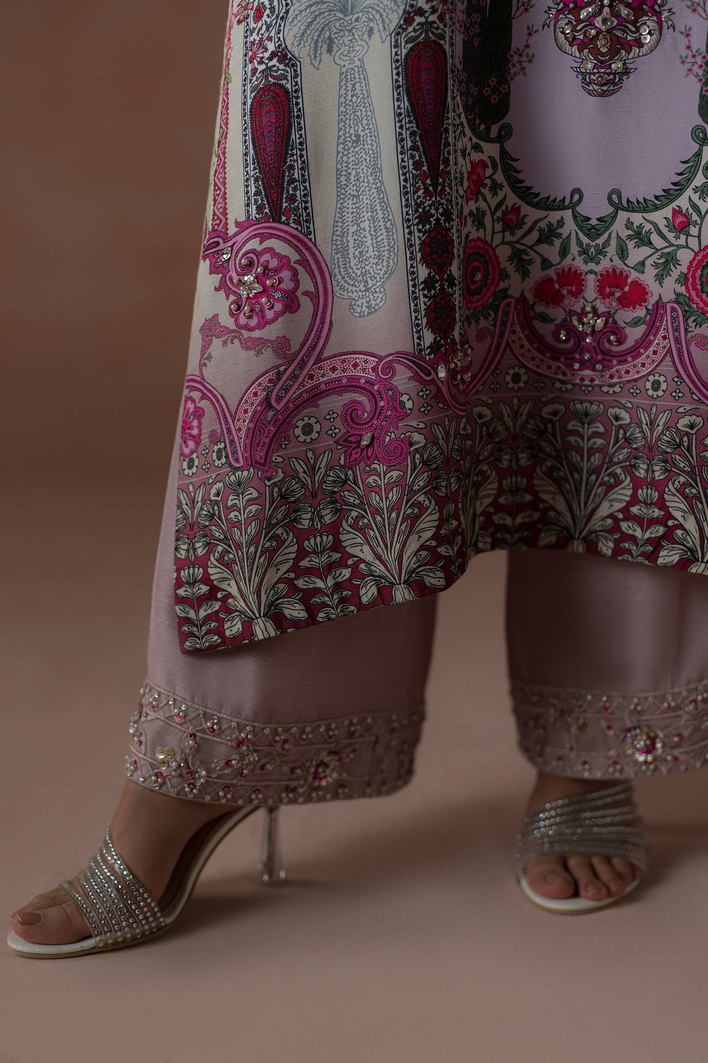 Ammara Khan | Flo 25 | Raspberry Cooler Long shirt Set (D-05) by Maria Faisal - Registered Vendor of : Ammara Khan - type : Ladies Clothes - 100% original wedding dresses