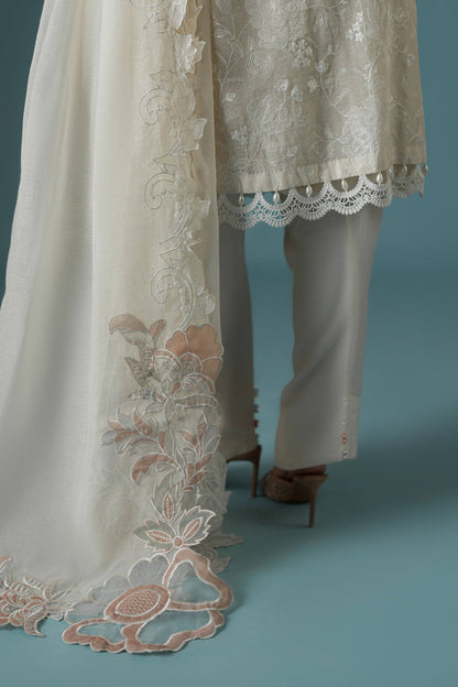 Ammara Khan | Flo 25 | Pearl Spring Lily Shalwar Set (D-10) by Maria Faisal - Registered Vendor of : Ammara Khan - type : Ladies Clothes - 100% original wedding dresses