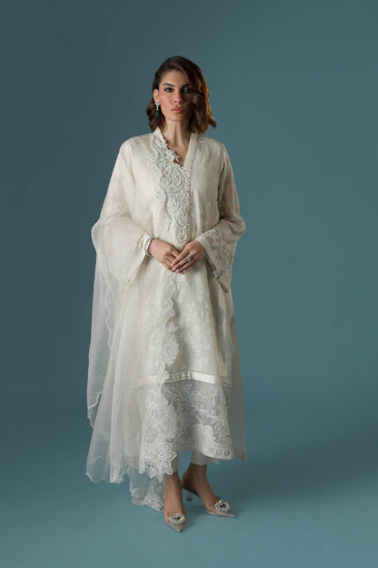 Ammara Khan | Flo 25 | Chandni Rani Long Kurta Set (D-11) by Maria Faisal - Registered Vendor of : Ammara Khan - type : Ladies Clothes - 100% original wedding dresses