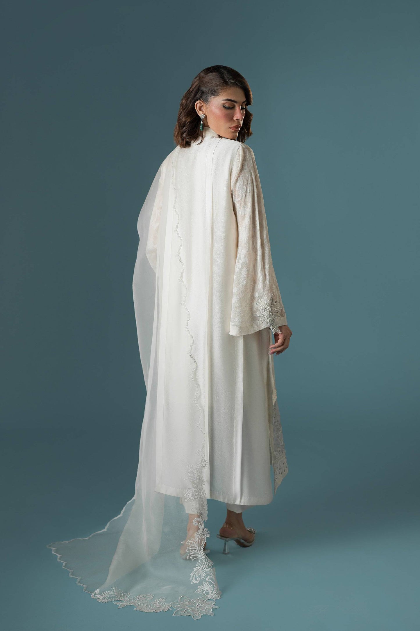 Ammara Khan | Flo 25 | Chandni Rani Long Kurta Set (D-11) by Maria Faisal - Registered Vendor of : Ammara Khan - type : Ladies Clothes - 100% original wedding dresses