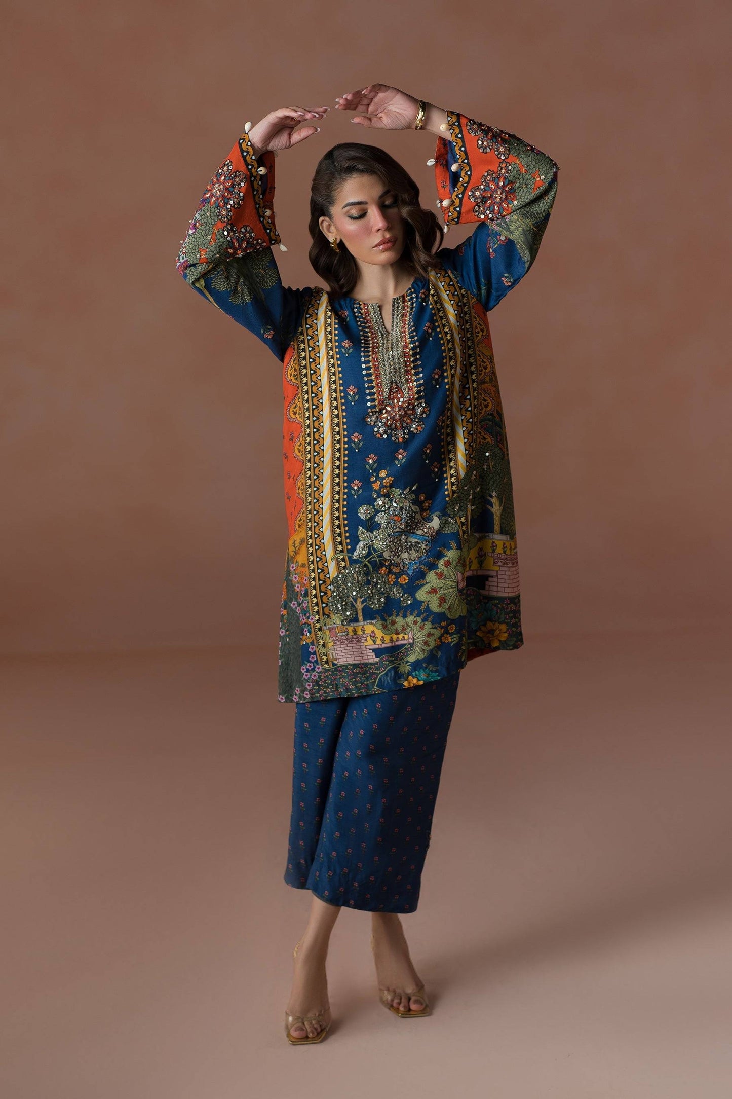 Ammara Khan | Flo 25 | Modern Mughal Multi Co-ord Set (D-01) by Maria Faisal - Registered Vendor of : Ammara Khan - type : Ladies Clothes - 100% original wedding dresses