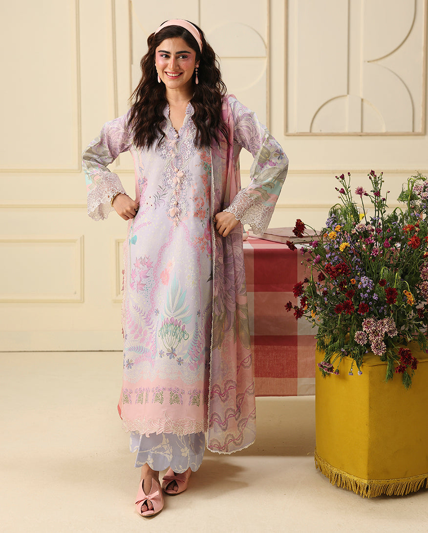Mushq | Soleil Prints | Flora Amour - Luxury Dress - available at Maria Faisal in UK and USA.