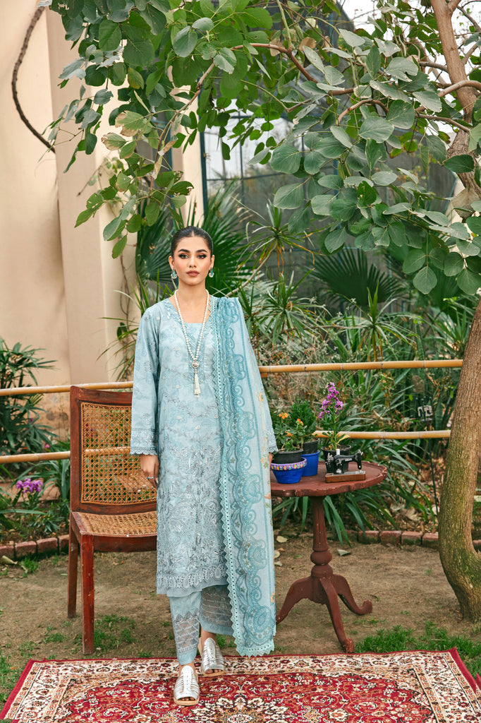Florent | Luxury Lawn 24 | FFL-8B - Ladies Clothes - Maria Faisal