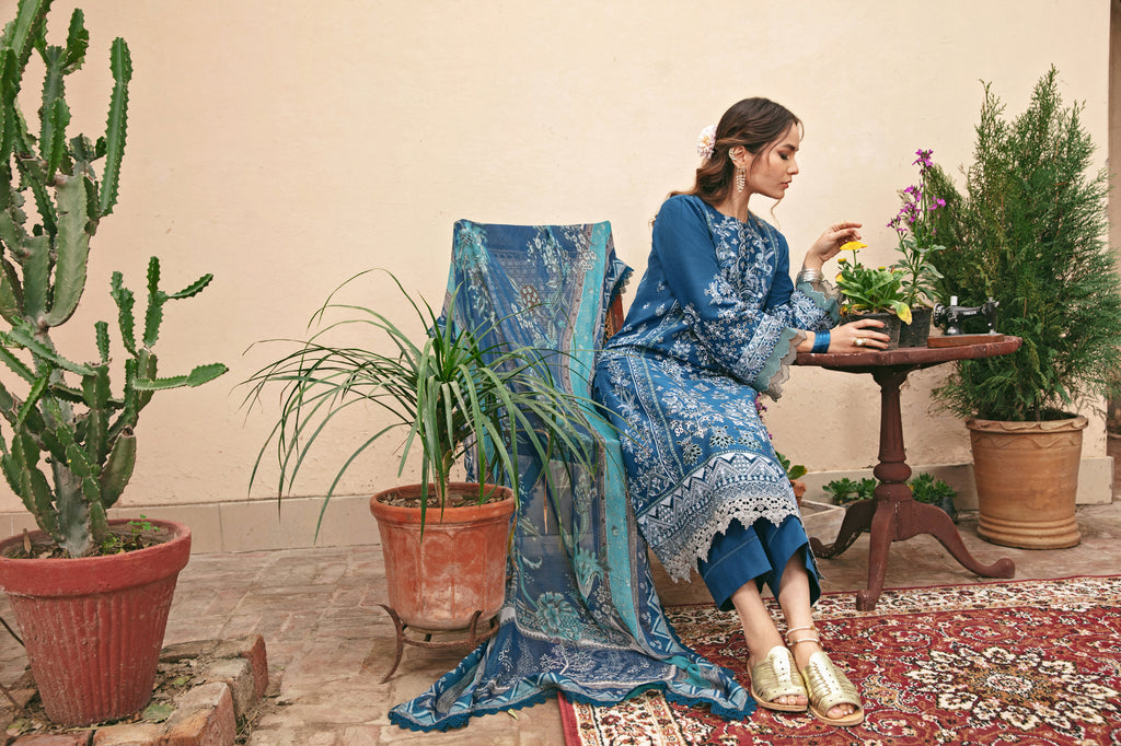 Florent | Luxury Lawn 24 | FFL-5A - Ladies Clothes - Maria Faisal