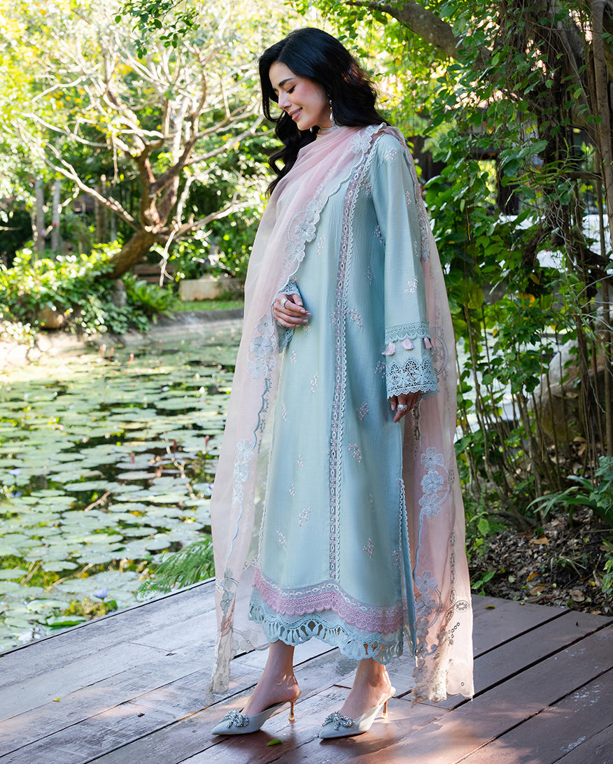 Mushq | La Toscana Casual Pret | Florenza Flair - Luxury Dress - available at Maria Faisal in UK and USA.
