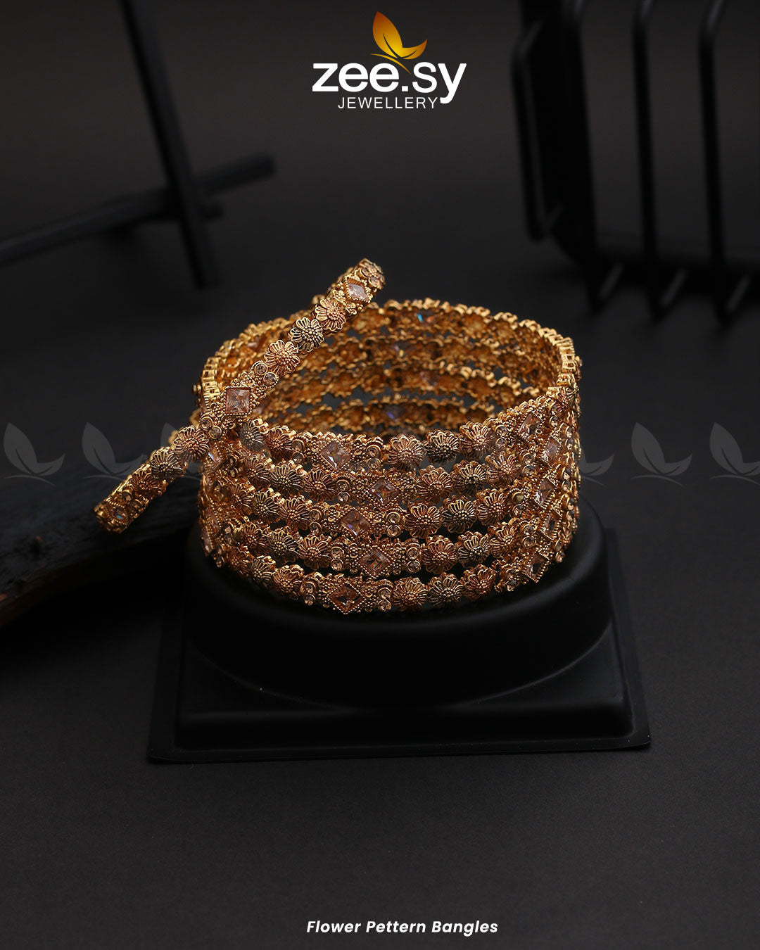 Flower Pettern Bangles - Bangles 