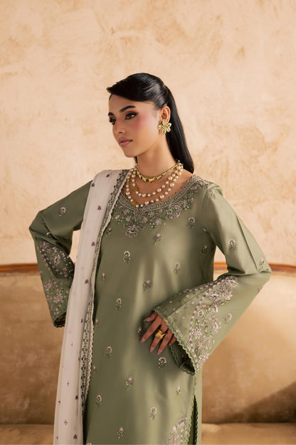 Batik | Festive Eid 26 | Forest Whisper - Luxury Dress - available at Maria Faisal in UK and USA.