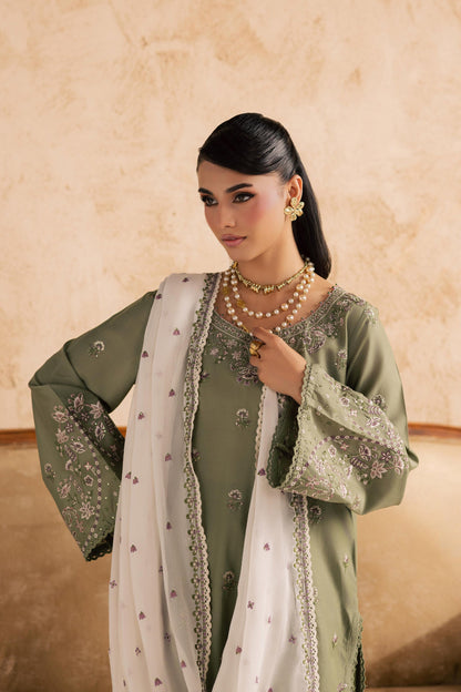 Batik | Festive Eid 26 | Forest Whisper - Luxury Dress - available at Maria Faisal in UK and USA.