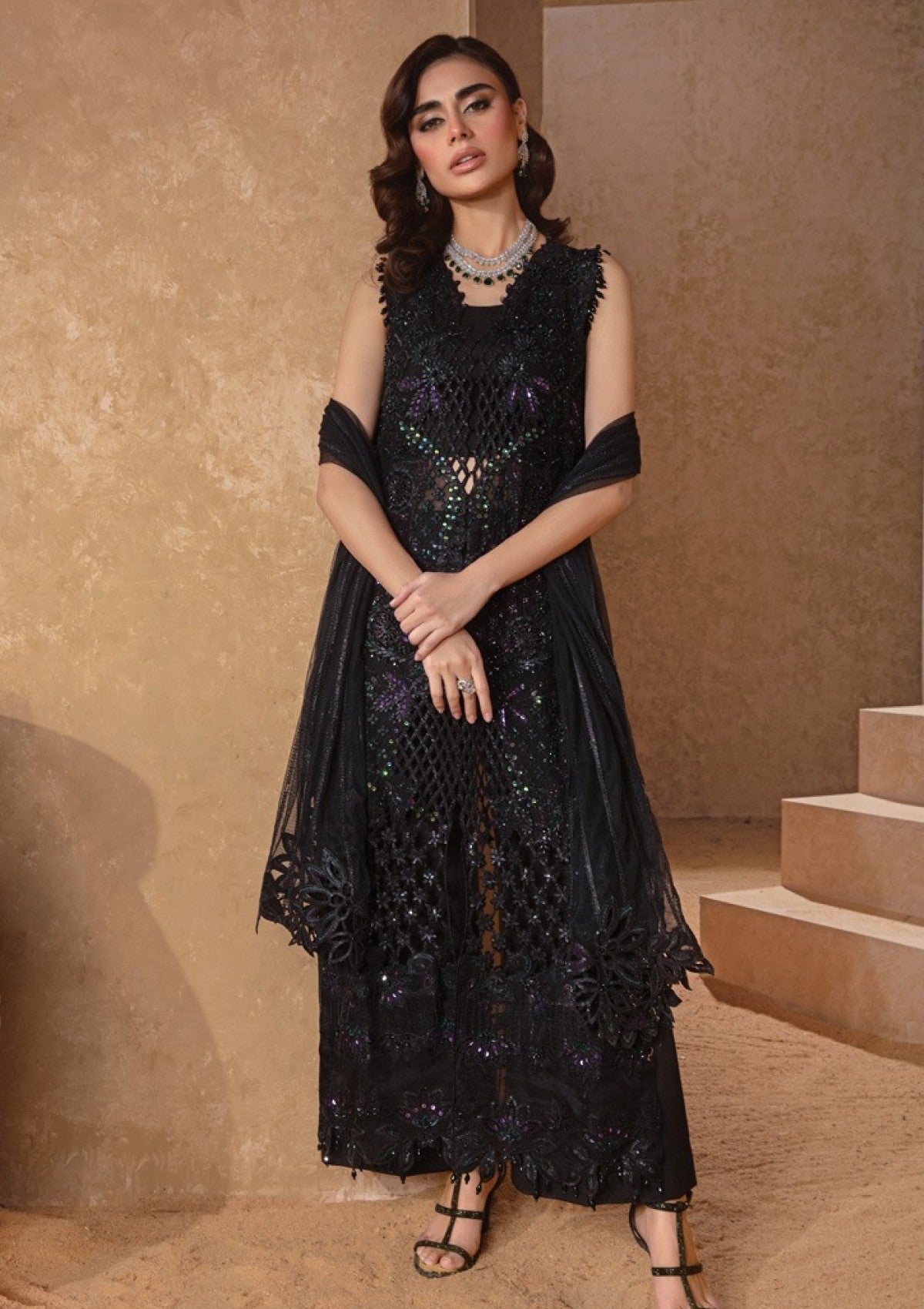 Rangrasiya | Chatoyer Wedding Formals 24 | D#03 - Mira - Designer Dress with Intricate embroidery and embellishments. Shop elegent wedding dress at Maria Faisal.