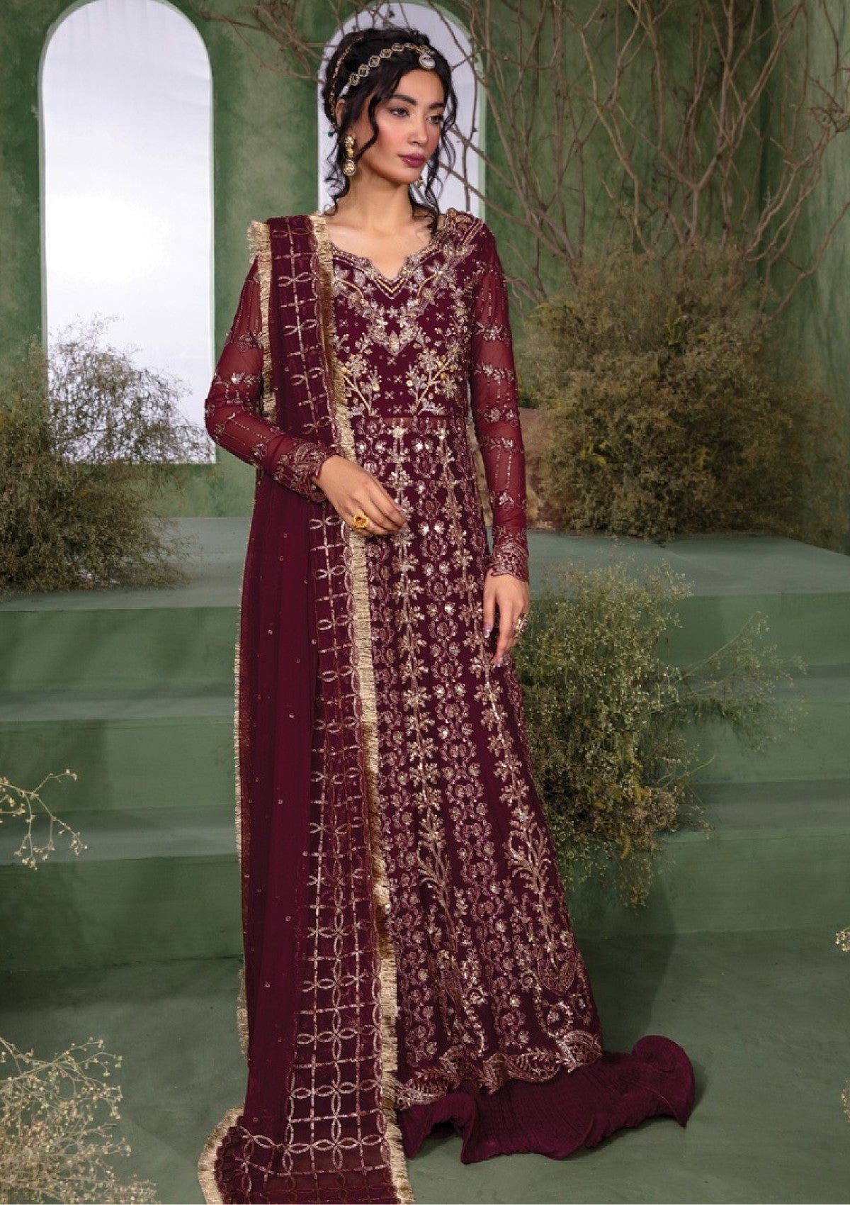 Rangrasiya | Chatoyer Wedding Formals 24 | D#06 - Leyla - Designer Dress with Intricate embroidery and embellishments. Shop elegent wedding dress at Maria Faisal.