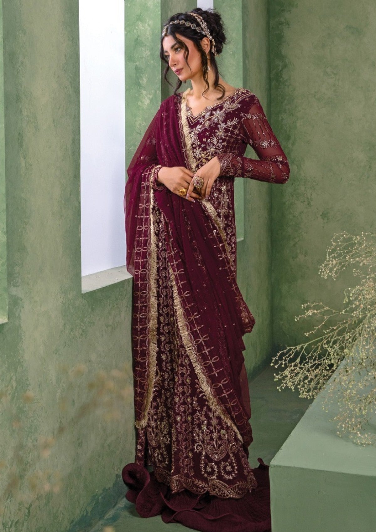Rangrasiya | Chatoyer Wedding Formals 24 | D#06 - Leyla - Designer Dress with Intricate embroidery and embellishments. Shop elegent wedding dress at Maria Faisal.
