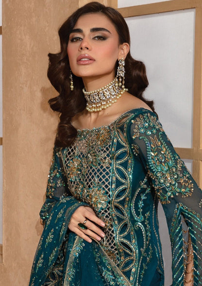 Rangrasiya | Chatoyer Wedding Formals 24 | D#01 - Zimil - Designer Dress with Intricate embroidery and embellishments. Shop elegent wedding dress at Maria Faisal.