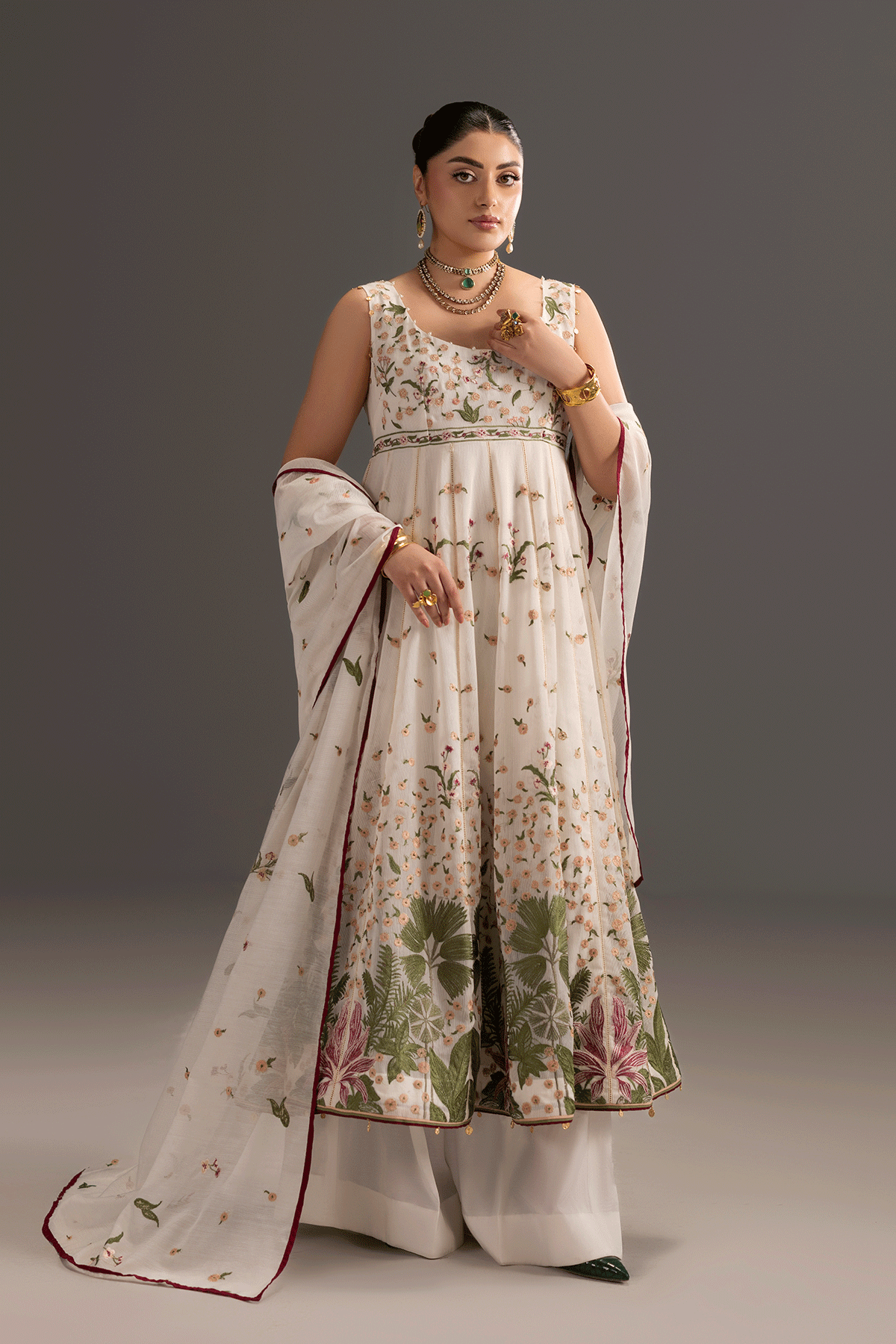 Erum Khan | Summer Whisper | Elegant Glow - Luxury Dress - available at Maria Faisal in UK and USA.