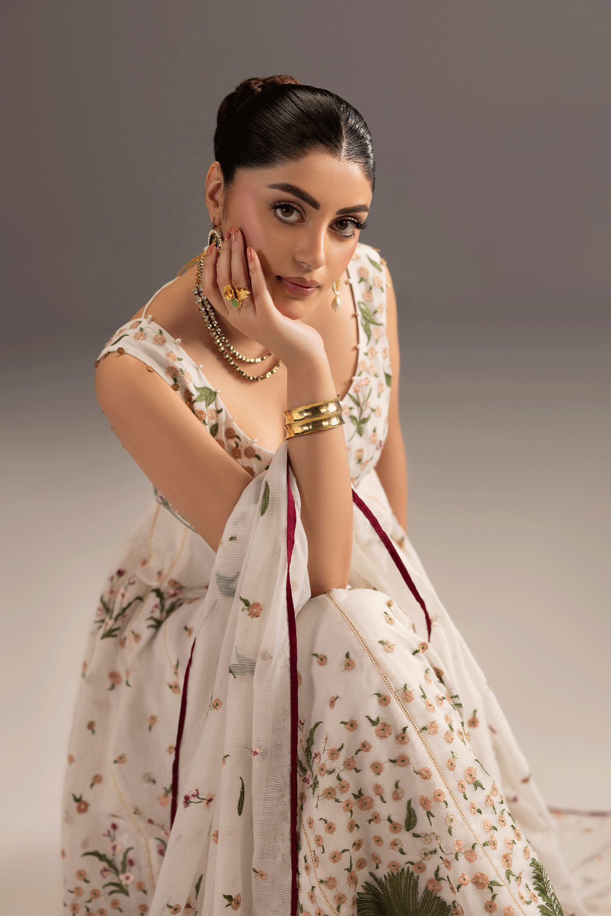 Erum Khan | Summer Whisper | Elegant Glow - Luxury Dress - available at Maria Faisal in UK and USA.