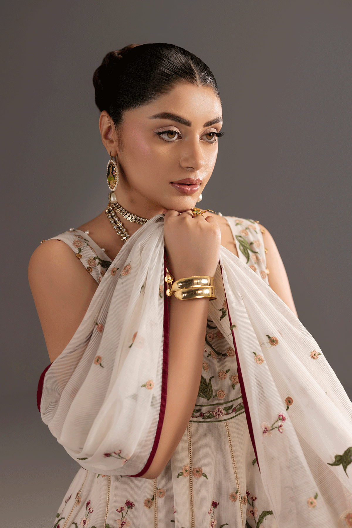 Erum Khan | Summer Whisper | Elegant Glow - Luxury Dress - available at Maria Faisal in UK and USA.