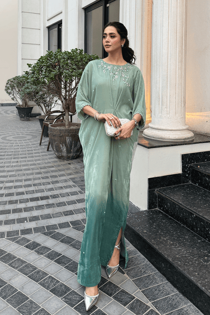 Erum Khan | Velvet Edit | Serenity - Formal Dress - available at Maria Faisal in UK and USA.