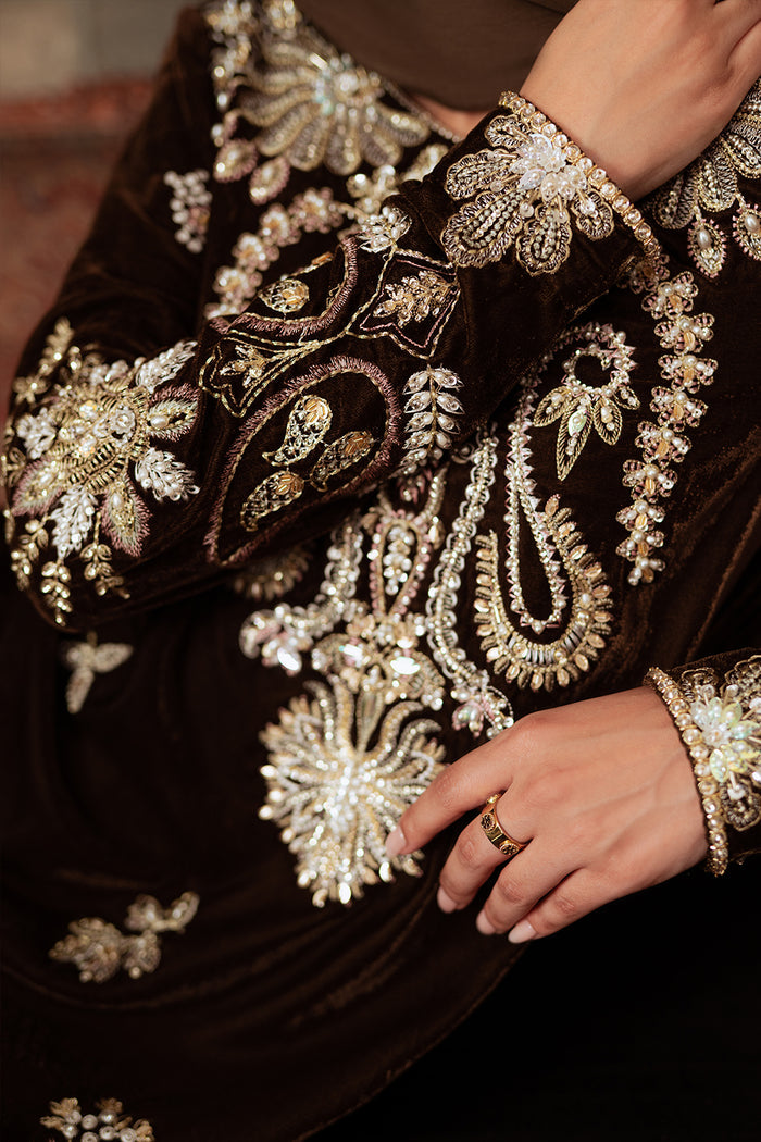 Saira Rizwan | Velvet Pret 25 | GURR-SRVP25-09 - Formal Dress - available at Maria Faisal in UK and USA.
