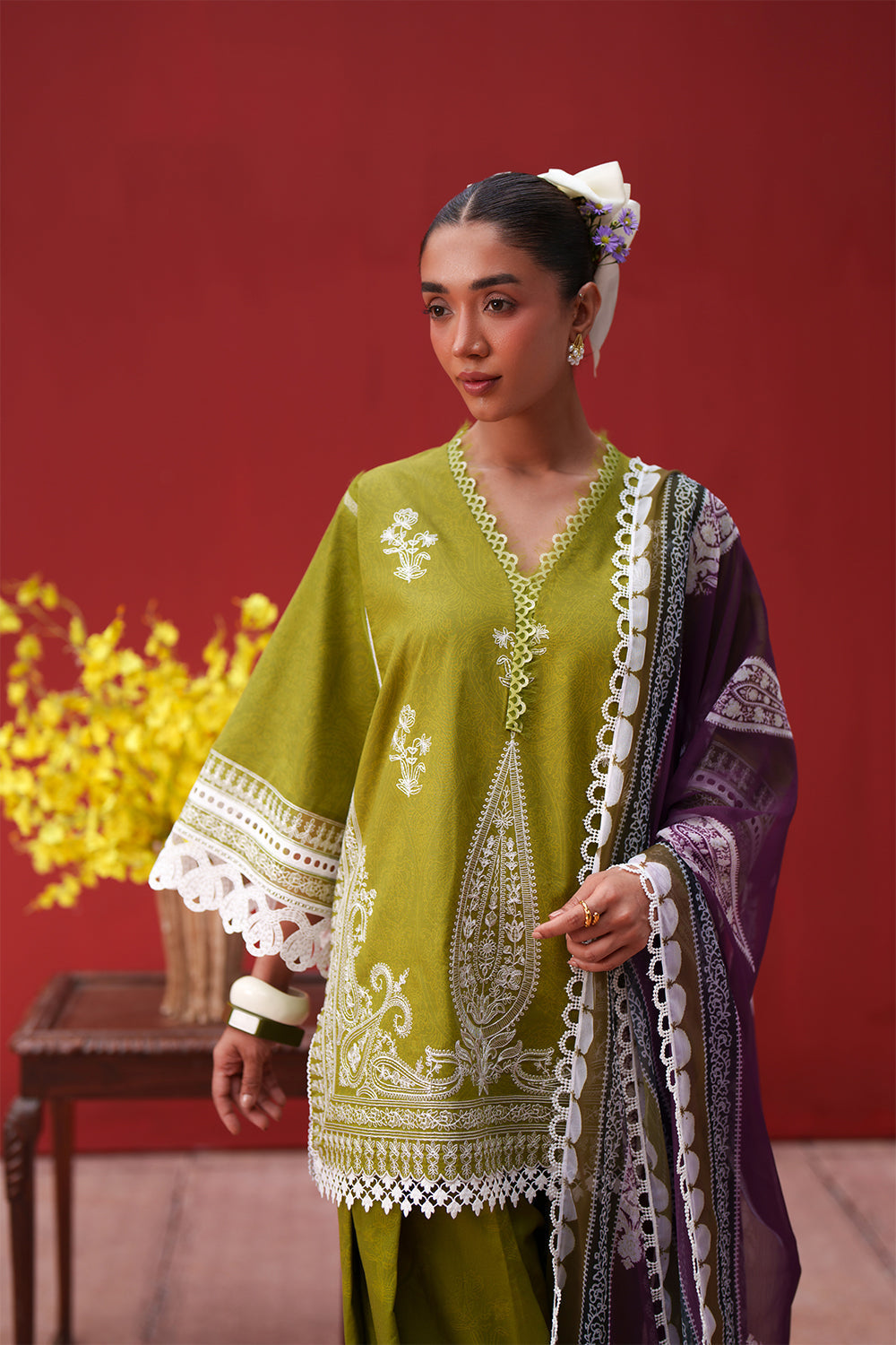 Saira Rizwan | Laanem SS 26 | NERAYA-A-SRL26-07 - Luxury Dress - available at Maria Faisal in UK and USA.