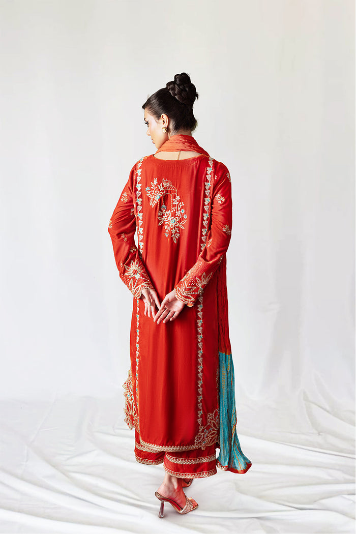 Saira Rizwan | Velvet Pret 25 | NEELAM-SRVP25-06 - Formal Dress - available at Maria Faisal in UK and USA.