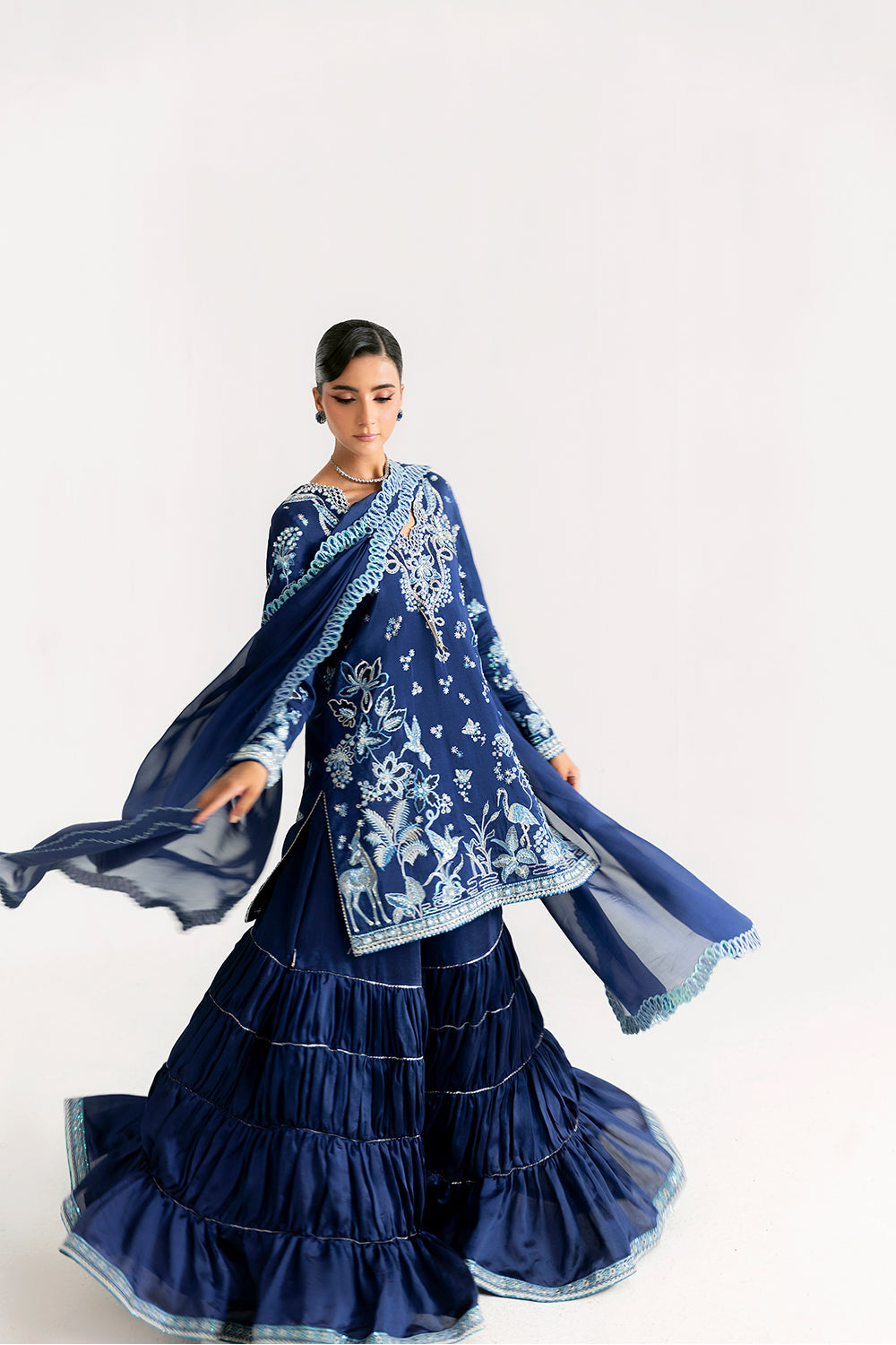 Saira Rizwan | Silk Luxe 26 | ZINIA-SRLSP-26-02 - Dress - available at Maria Faisal in UK and USA.
