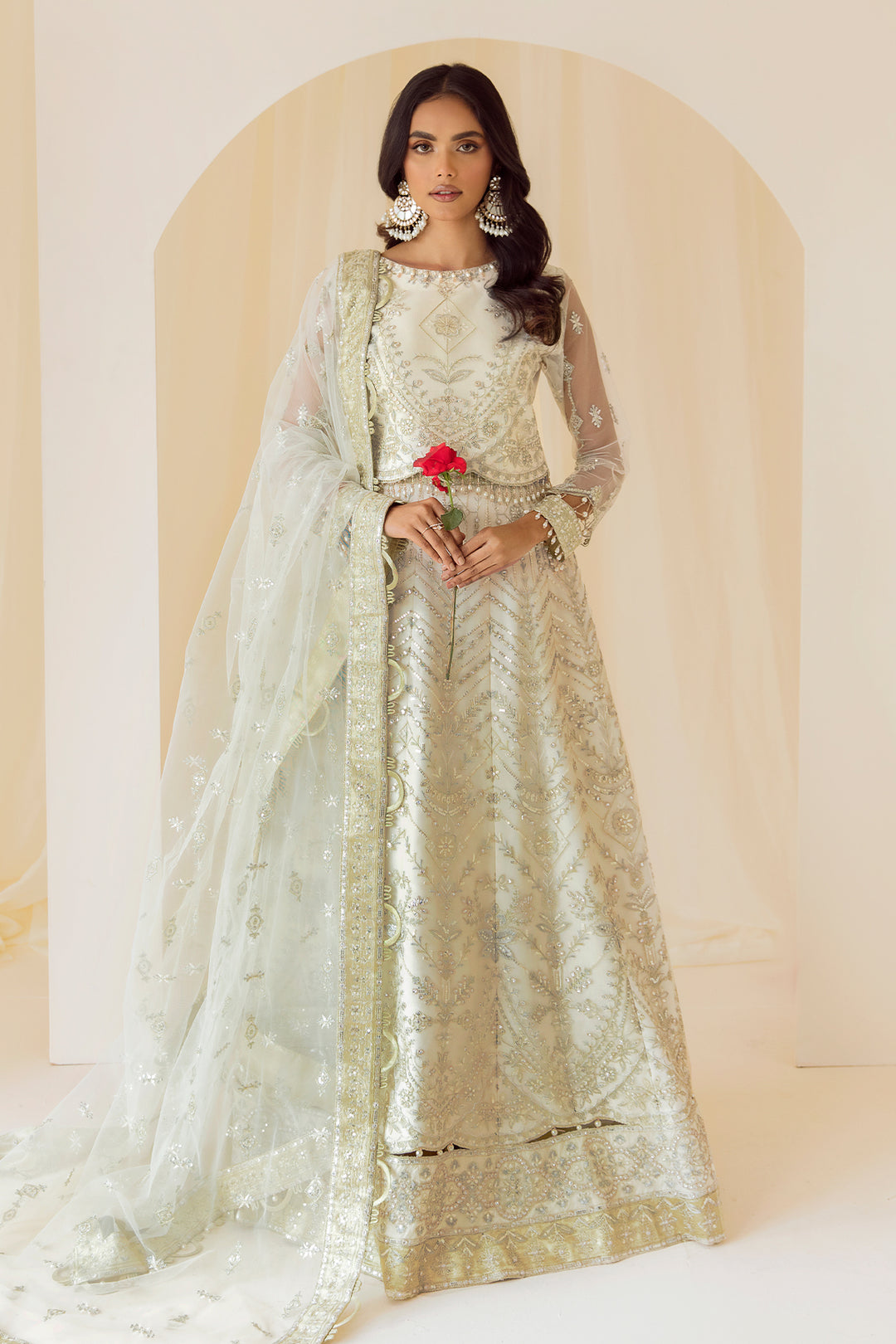 Alizeh | Formal Collection | Ghazal - Designer Dress with Intricate embroidery and embellishments. Shop elegent wedding dress at Maria Faisal.