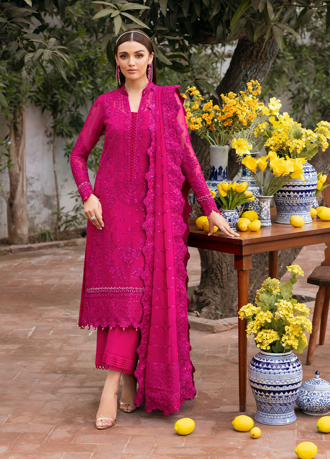 Gulaal | Reverie Embroidered Chiffon | ZEVIRA - Ladies Clothes 