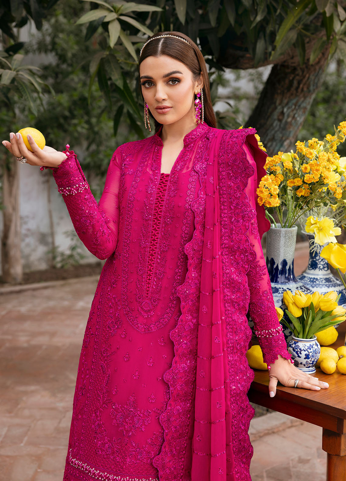 Gulaal | Reverie Embroidered Chiffon | ZEVIRA - Ladies Clothes 