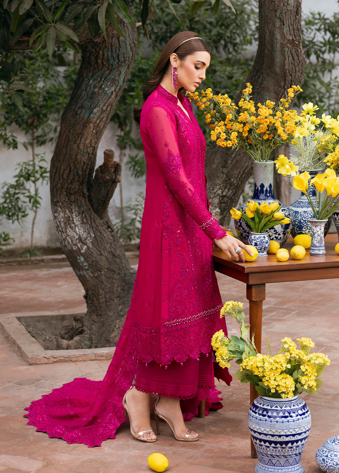 Gulaal | Reverie Embroidered Chiffon | ZEVIRA - Ladies Clothes 
