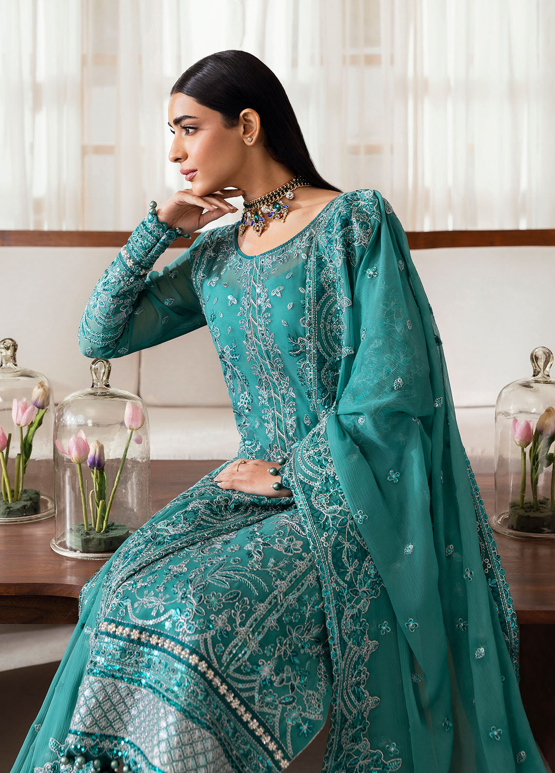 Gulaal | Reverie Embroidered Chiffon | MIRAL - Ladies Clothes 