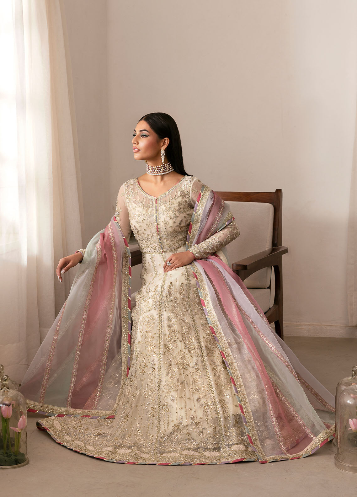 Gulaal | Reverie Embroidered Chiffon | CHIRAGH - Ladies Clothes 