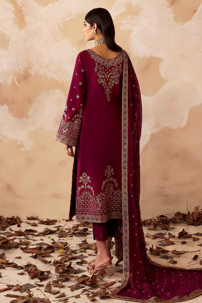 Gulaal | Shehrnaaz Raw Silk | Ramail - Designer Dress with Intricate embroidery and embellishments. Shop elegent wedding dress at Maria Faisal.