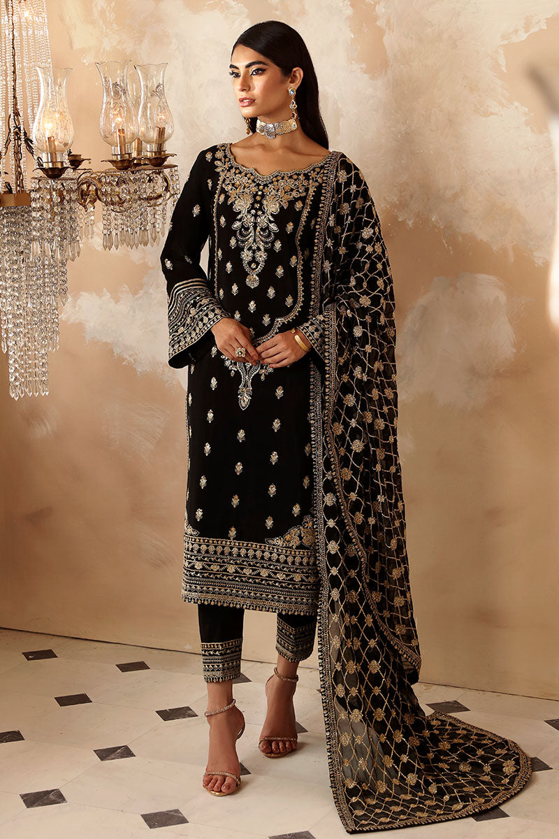 Gulaal | Shehrnaaz Raw Silk | Inaara - Designer Dress with Intricate embroidery and embellishments. Shop elegent wedding dress at Maria Faisal.